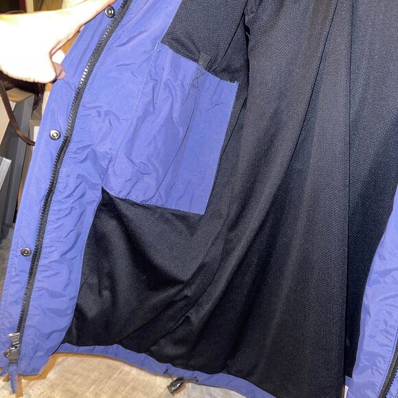 Womens Carhartt Blue Nylon Full Zip Windbreaker Waterproof Jacket - Picture 4 of 7